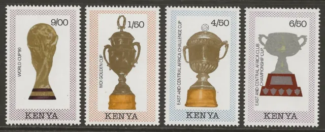 KENYA 1990 World Cup (Italy) Football Trophies/Cups set of 4 mint MNH SG#530-533