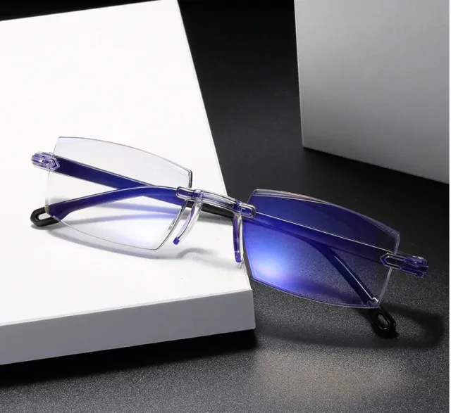 Near Sighted Stylish Rimless Frameless myopia Short Distance Glasses -1 to -6 UK