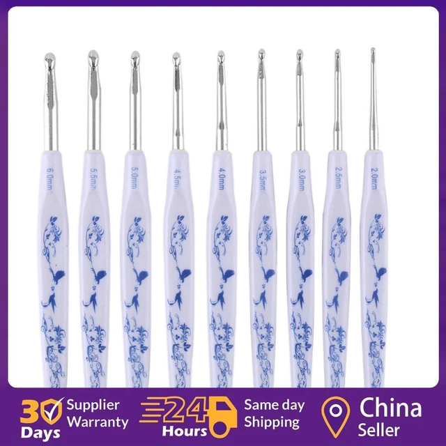 9pcs Hooks Needles Soft Handle 2-6mm Thread Crochet Handmade for Arthritic Hands