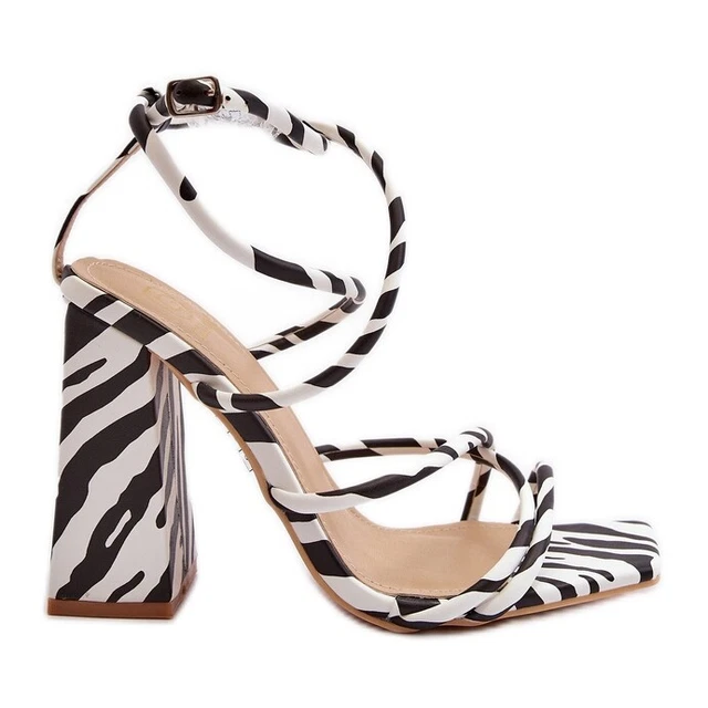 Sandales à Talons Aiguilles Noires Lacets - Taille 39 - Talon 13,5cm - Occasion Très Bon état