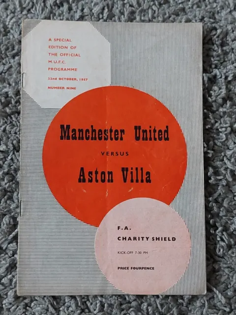 Manchester United V Aston Villa Charity Shield 1957 Token Intact