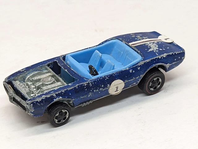 Hot Wheels Redline Custom Firebird * Blue Color & Blue Interior ! Rare Car 1967