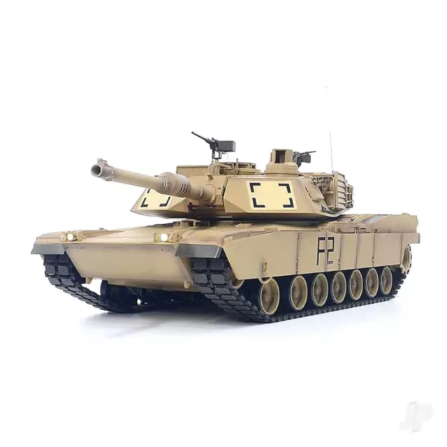 Henglong 1:16 U.S. M1A2 Abrams Sistema di combattimento a infrarossi, spari, fumo, suono, met