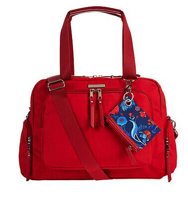 Samantha Brown Multi Compartment Satchel Travel Bag Luggage Organized ~Sangria