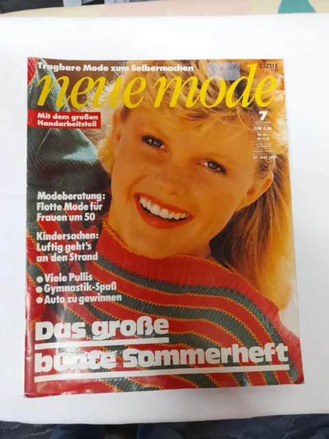 Neue mode schnittmuster Heft  7/1983