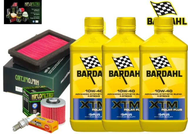 Kit tagliando Bardahl XTM Synt 10W40 filtro olio aria candela MT-03 / XT 660 R/X