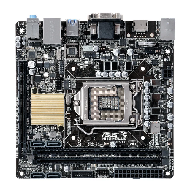 ASUS H110I-PLUS MOTHERBOARD Intel H110 LGA 1151 DDR4 Core D-Sub DVI-D ...
