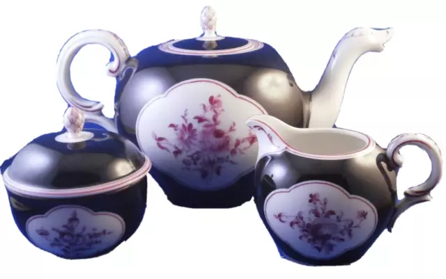 Grand Vintage 20thC Nymphenburg Porcelaine Tea Set pour 6 Porzellan Tee