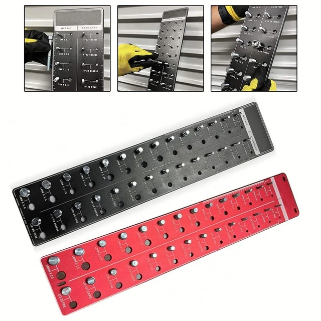 Jauge De Filetage Pour Écrous Et Boulons - Mesure Des Pas De Vis Et Filets - Double Échelle En Acier Inoxydable 10 Cm - Outil De Bricolage Et Professionnel