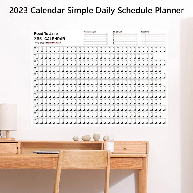 2023 CALENDAR SIMPLE Daily Schedule Planner Sheet Yearly Weekly Agenda