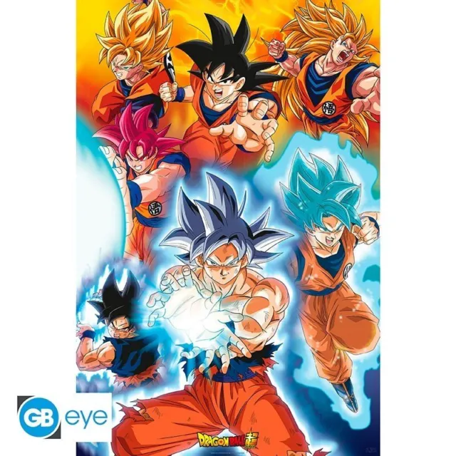 DRAGON BALL SUPER Poster Goku's transformations (91.5x61cm)