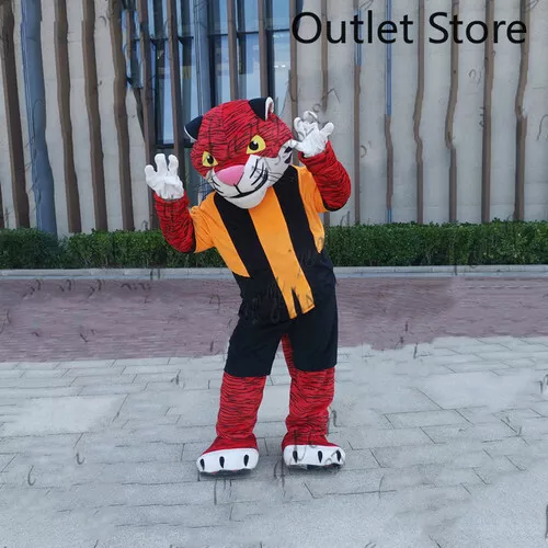 Xmas Red Leopard Mascot Costume Suits Cosplay Party Game Dress Outfits Fursuit