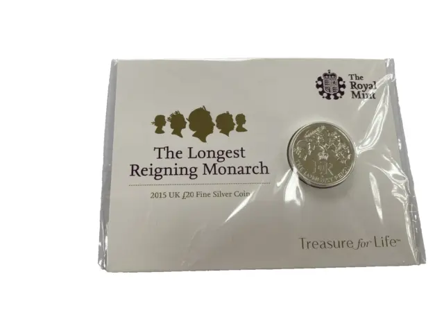 2015 Longest Reigning Monarch £20 Fine Silver Coin