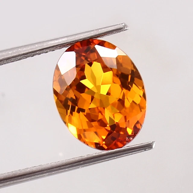 Saphir Orange Naturel Non Traité Non Chauffé 3,85 Ct Pierre Précieuse