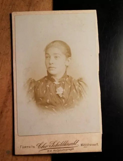 schönes Mädchen - junge Frau - Portrait / CDV Christoph Schildknecht Fürth i. B.