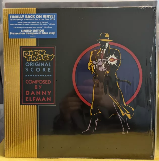 Danny Elfman – Dick Tracy (Original Score) Blue LP Vinyl Record 12" - *LIKE NEW*