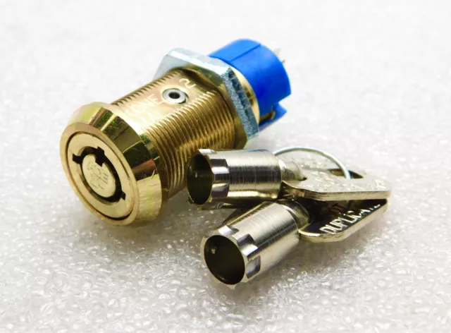 ACE Brass Cam Lock Barrel Key Switch | 3-Position | 6-Pin | High Security | 20mm