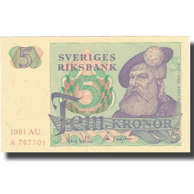 [#802481] Geldschein, Schweden, 5 Kronor, 1981, 1981, KM:51d, SS+