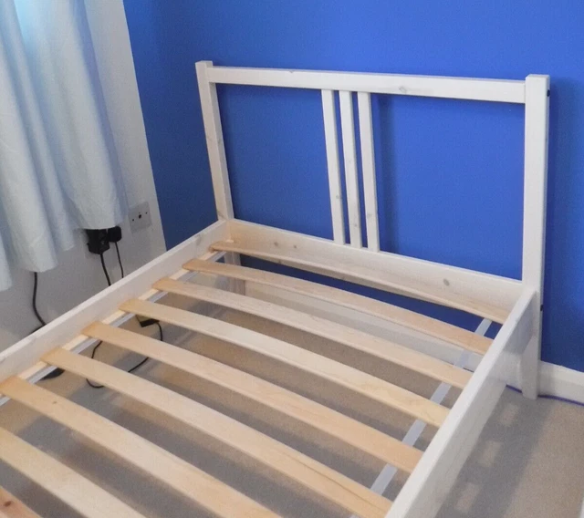 IKEA FJELLSE SINGLE Pine Wooden Bed Frame. Light Wood Stained