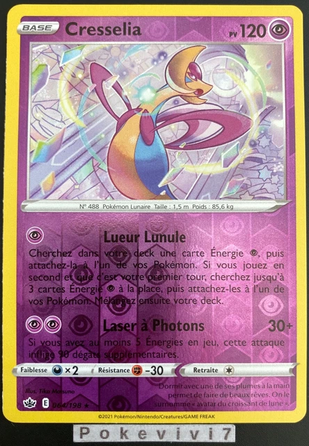 Carte Pokemon CRESSELIA 064/198 HOLO Reverse Epée et Bouclier 6 EB06 FR NEUF