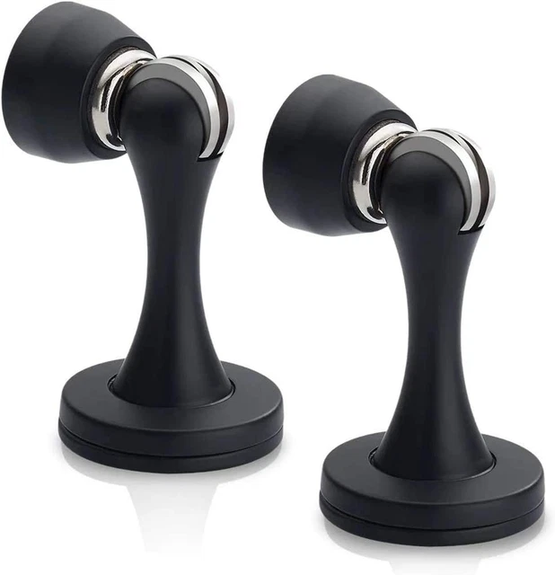 Door Stopper, Magnetic Door Stops, Brushed Satin Nickel, 2 Pack Wall Floor Mount