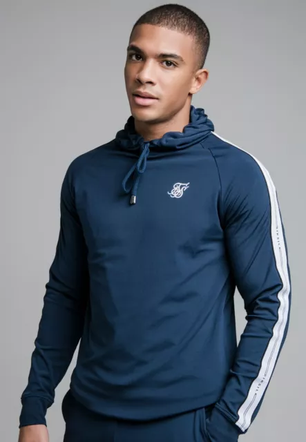 SIKSILK MENS OVERHEAD 1 4 Zip Crushed Nylon Tape Hoodie Green Medium 23.00 PicClick UK