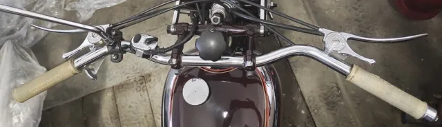 Moto Guzzi 250 Pl Egretta Ardetta Manubrio Completo Di Leve Manettini E Manopole