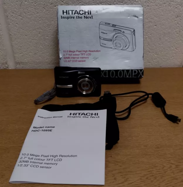 Hitachi (Inspire The Next) Digital Camera - Black (HDC-1095E) 10MP / 3x Optic...