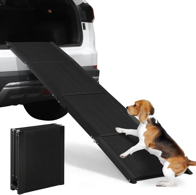 FASNATI Dog Car Ramp, Folding Dog Ramp For Car With Non-Slip Surface