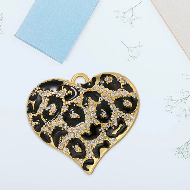 Fashion Heart Charms Pendant DIY Collier avec trou Craft Keychain Hanging