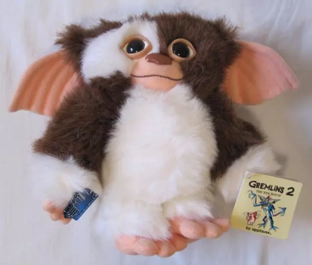 Applause Gremlins 2 Gizmo 8" Soft Plush Toy 1990 C/W Tags Mogwai