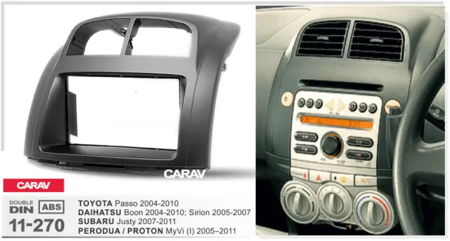 CARAV 11-270-22-4 Autoradio Radioblende ISO Set für Daihatsu Sirion SUBARU Justy 2