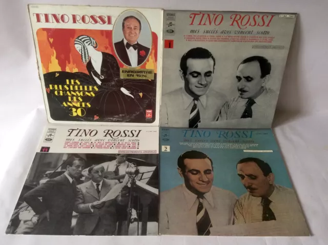 Tino Rossi * Lot de 4 LP Vinyls * Très Bon Etat +++