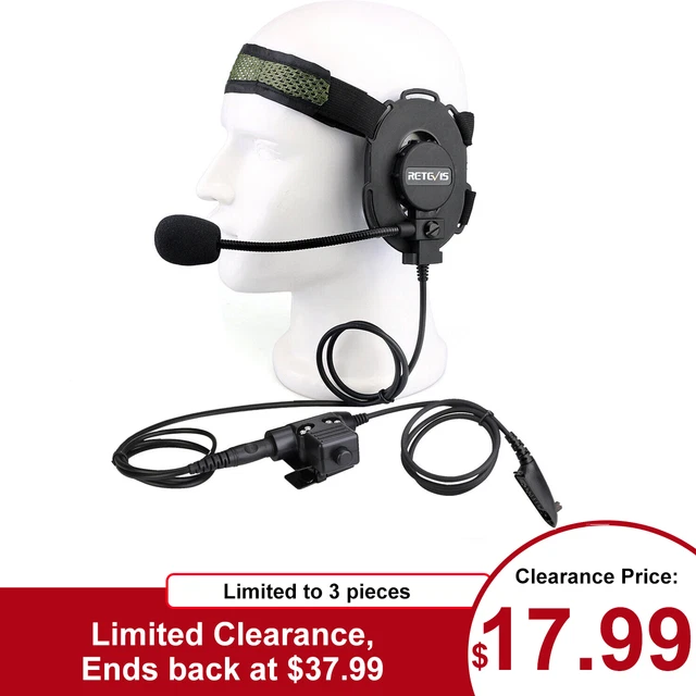 Retevis EH060K High Quality Headset for Motorola GP320/380 MTX900 PRO5150 HT1250