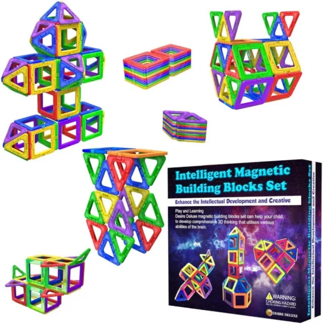 Desire Deluxe magnetische Bausteine 40-teiliges Bauspielzeug Set für Kinder Spiel