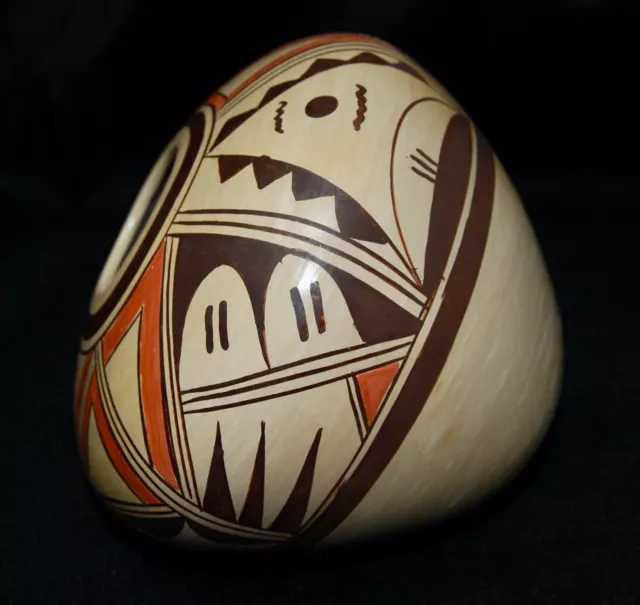Vintage Elva Nampeyo Hopi Tewa Pueblo Pottery Pot Native American Polychrome 4"