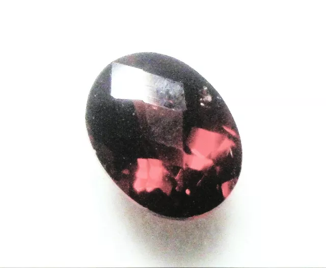 NICE 8 X 6 mm OVAL CHECKERBOARD CUT GARNET MOZAMBIQUE AFRICA GEMSTONE VS