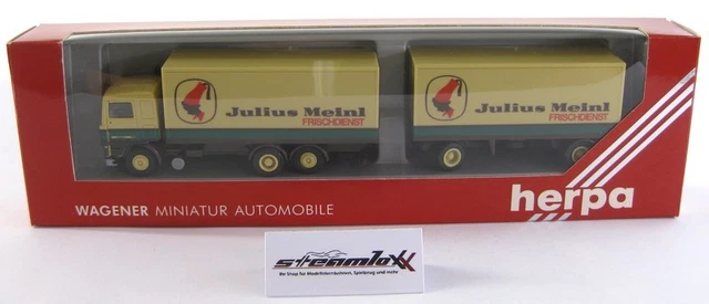 Maquette Herpa HO 1/87 Camion Volvo F12 Avec Remorque Julius Meinl - Multicolore - Occasion
