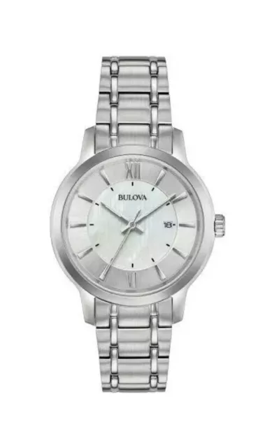 Bulova Women's Classic 96M140 Silver Tone Stainless Steel Quartz Watch