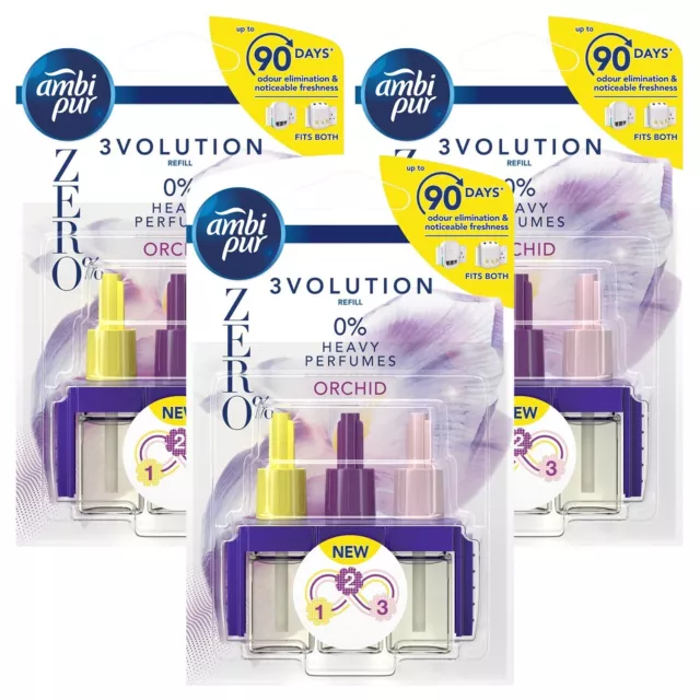 6 X PERFECT SCENTS 3VOLUTION PLUG IN REFILLS FOR AMBI PUR MACHINE
