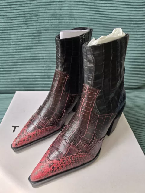 TOPSHOP MARCEL 2 Black Western Mid Heel Ankle Boots SIZE EU 36 37 38 39 40 41 42 89.95 PicClick UK