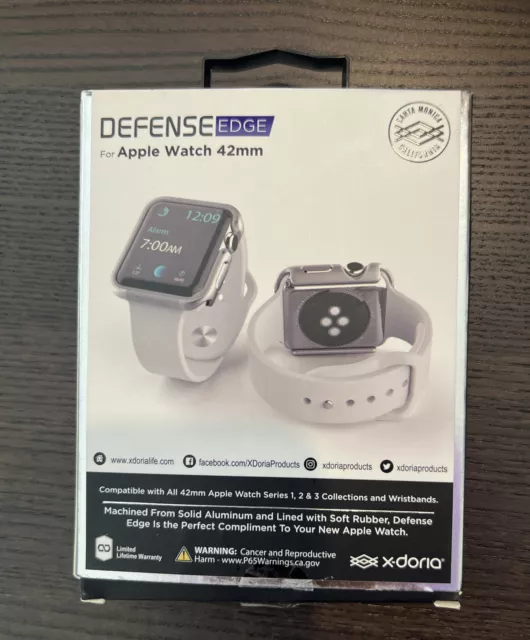 NEW X-Doria Defense Edge Machined Aluminum Metal Guard Apple Watch 42mm Case 3