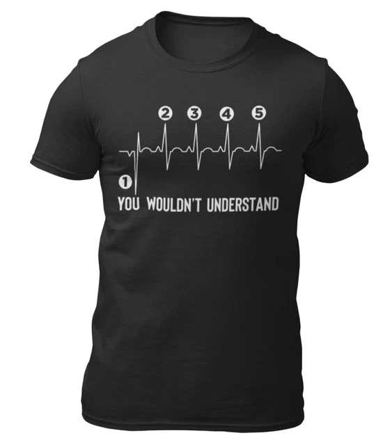 Funny Biker T Shirt Gearshift Heartbeat One Down 4 Up Motorcycle Motorbike