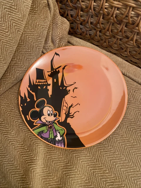 Plato de cerámica de Halloween auténtico original de los parques Disney de Disney