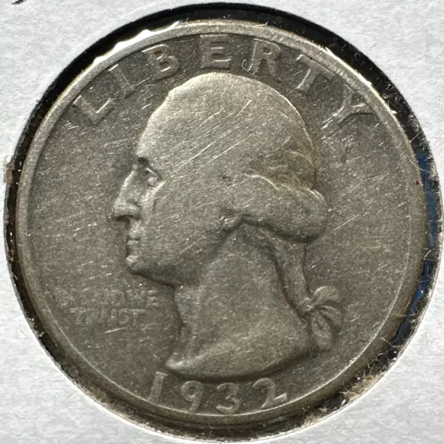 1932-D 25C Washington Quarter, SILVER, KEY DATE! (74572)
