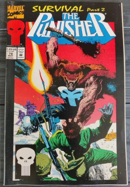 Marvel Comics The Punisher 78 Survival Part 2 May 1993 Roger Salick Val Mayerik