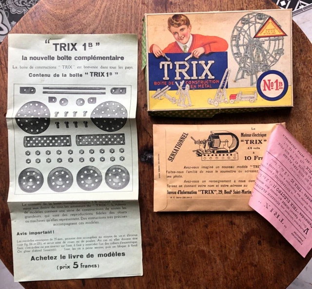 S656 MECCANO TRIX CONSTRUCTION METALLIQUE BOITE UNITE B INCOMPLET