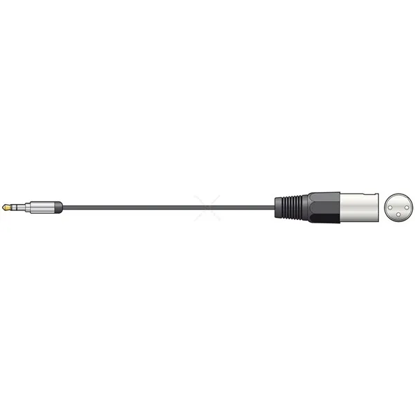 Chord Classic Audio Lead 3.5mm Stereo Jack Plug - XLR Male - 1.5m - MP3-XLR