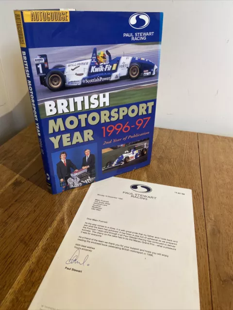 Autocourse British Motorsport Year 1996-97 + SIGNED letter from Paul Stewart