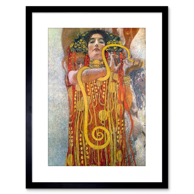 Painting Klimt Hygeia Old Master Framed Picture Art Print 9x7 Inch